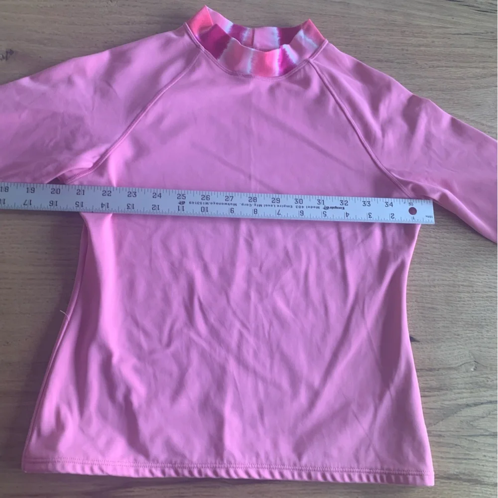 Lands End Tye Dye Rashguard Long Sleeve Pink Girls‎ Medium Preloved